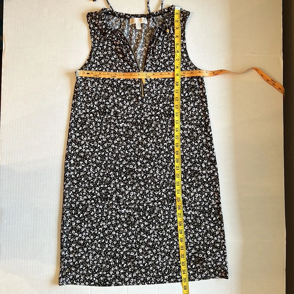 MICHAEL KORS Dress Knee length‎ XS Ditzy Floral Dark Slinky Stretchy Packable